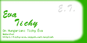 eva tichy business card